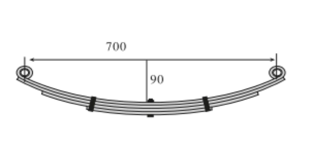 Ballesta velocidad Perfil (mm)40X6 Nº Hojas4