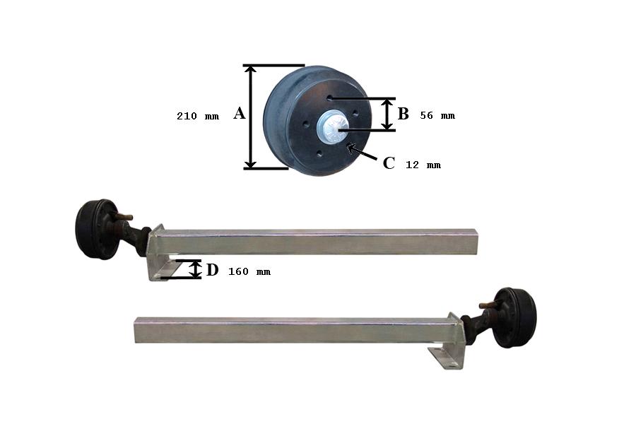Ejes knott Con freno Kilos 1150 Ataque Mercedes Ref 1803113