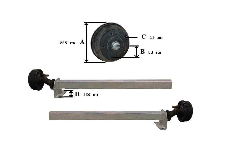 Ejes knott Con freno Kilos 1350 Ataque Land Rover Ref 1803117