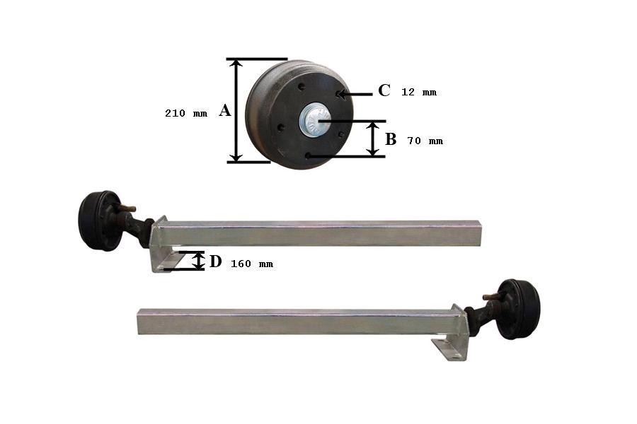 Ejes knott Con freno Kilos 1350 Ataque Suzuki Ref 1803123