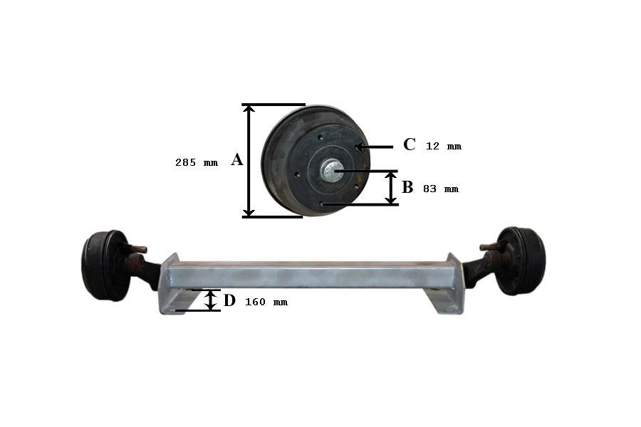 Ejes knott Con freno Kilos 1550 Ataque Land Rover Ref 1803137