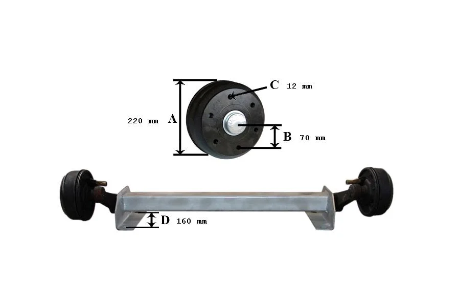 Ejes Knott Con freno Kilos 1550 Ataque Nissan