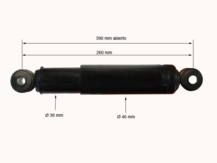 AMORTIGUADOR DE RAQUETA 2000KG NEGRO AL-KO 260mm REF 290057