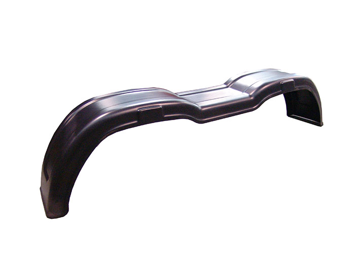 Guardabarros en tándem remolque 14" PVC negro REF 291020