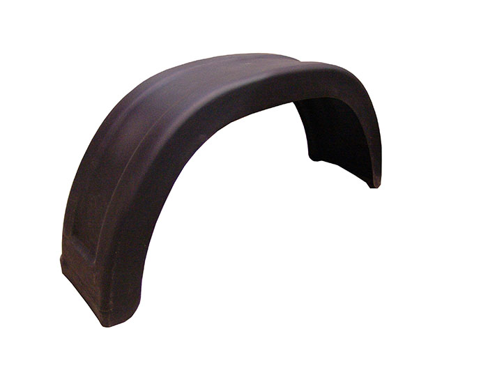 Guardabarros simples  remolque 8" PVC negro REF 291046