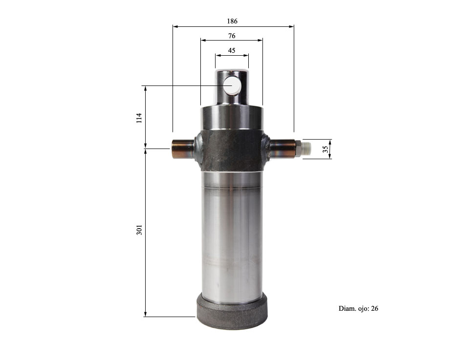 CILINDRO 2 EXP.600 CARRERA D.76 (3T) C -REF 550078 RACOR DE 1/2''