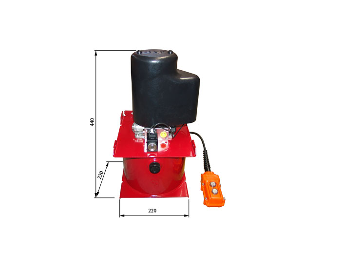 Centrales hidráulicas, eléctricas 5 Litros con botonera 12V DOBLE EFECTO CuerpoHierro REF 550131