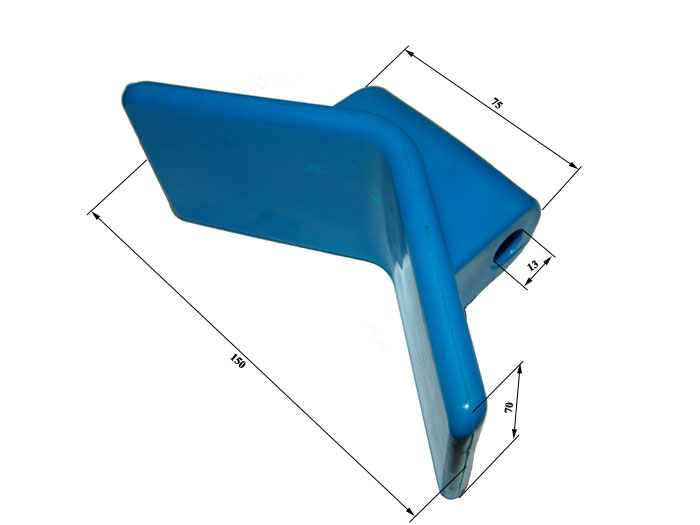 Tope de proa azul a x b x c x d 150 X 80 x 75 x 70 ref 580007