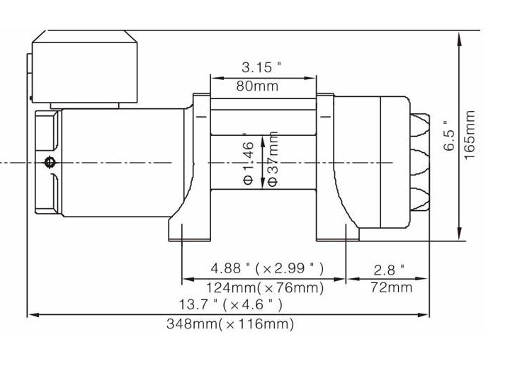Cabrestante eléctrico Peso de tracción3500LB/1588Kg REF 610021
