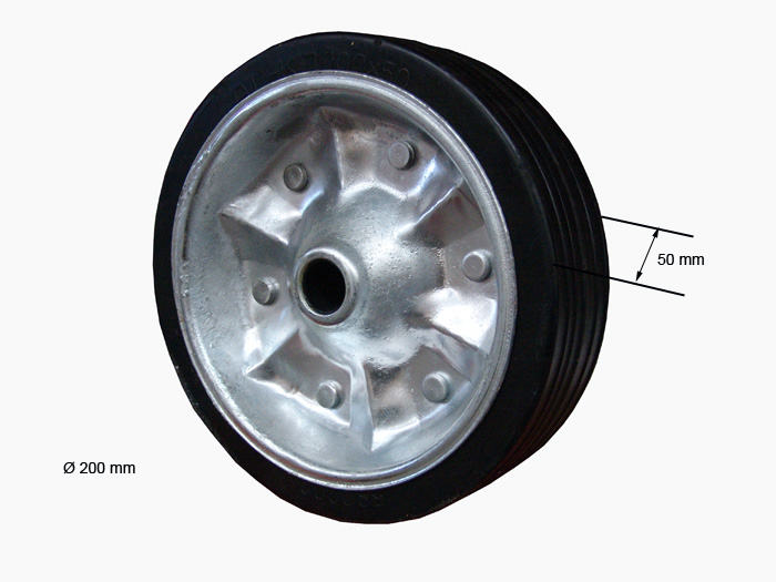 Rueda de la rueda jockey 60 mm automática llanta plateada Marca ALKO REF 620002