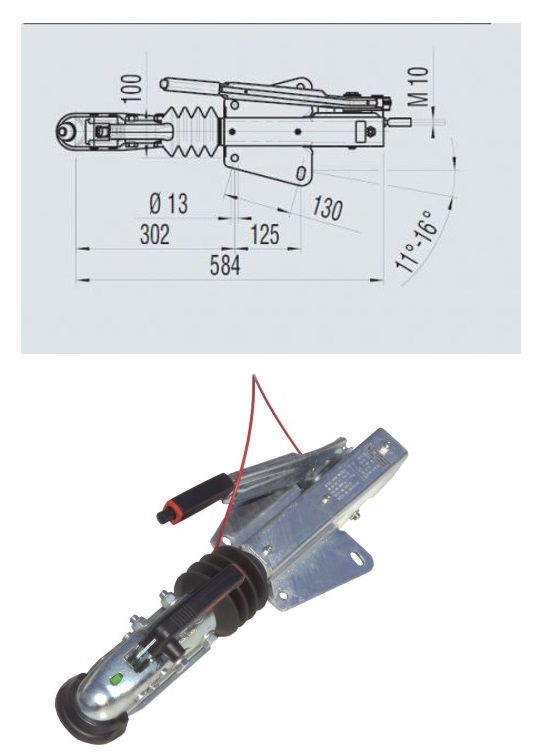 Enganche inerc.Alko V para 1000Kg new REF 690061