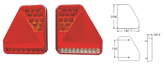 KIT PILOTO VERTICAL DCHO LED TRS-002 DAFA- Ref 850009